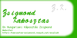 zsigmond kaposztas business card